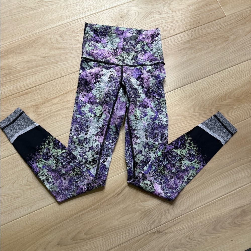 Purple and Black Leggings
